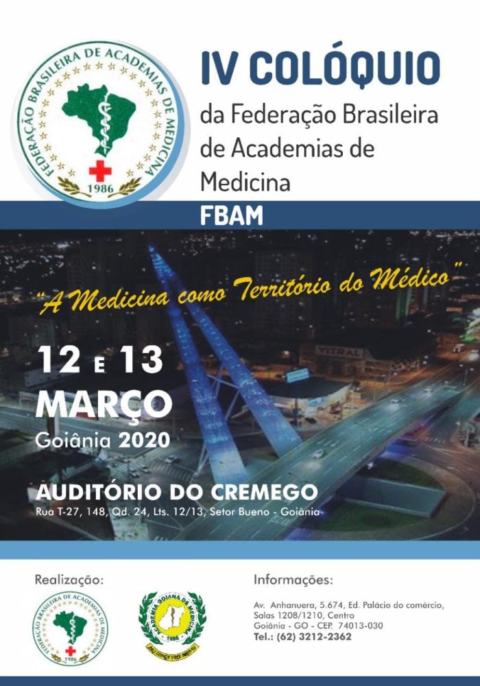 SGGO Academia_Coloquio IV Colóquio da Federação Brasileira das Academias de Medicina: veja a programação!