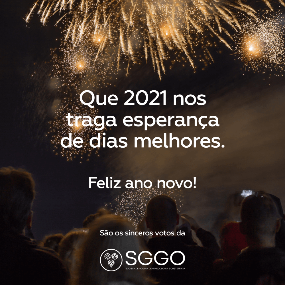 SGGO Ano-novo Que 2021 nos traga esperança de dias melhores. Feliz Ano Novo!